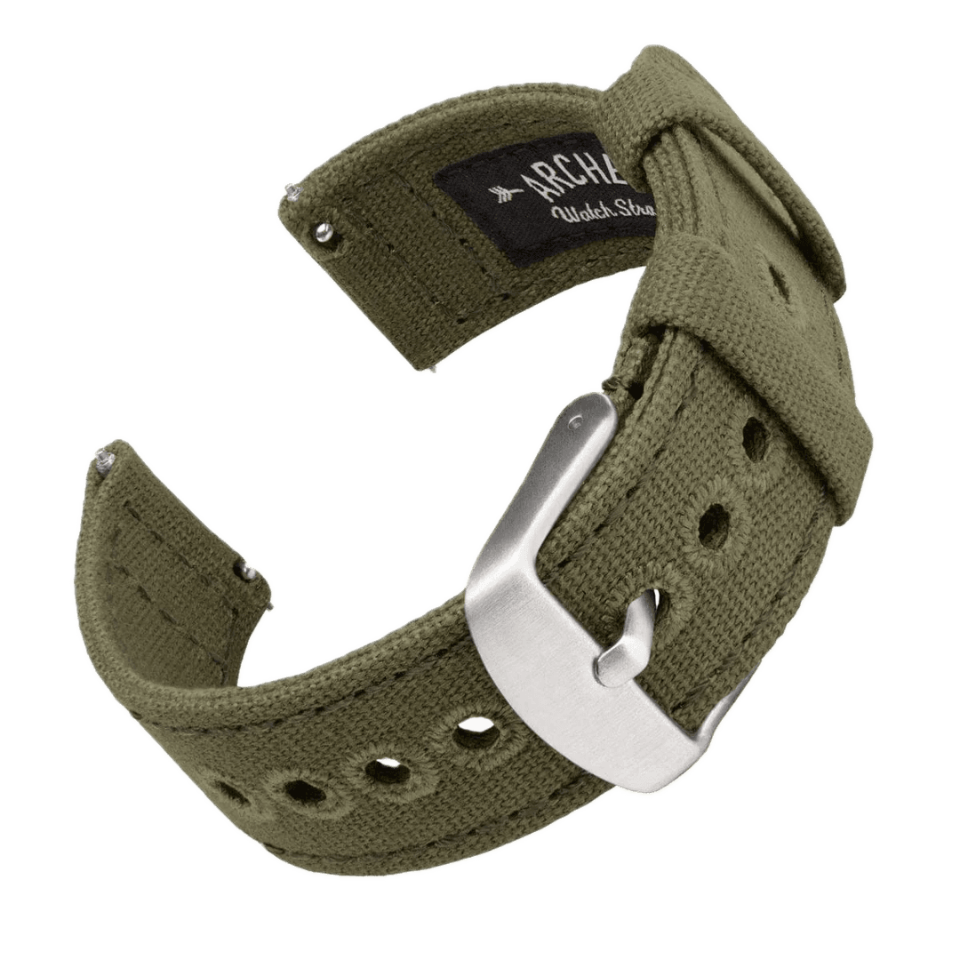 archerwatchstraps Olive Green Ribbed NATO
