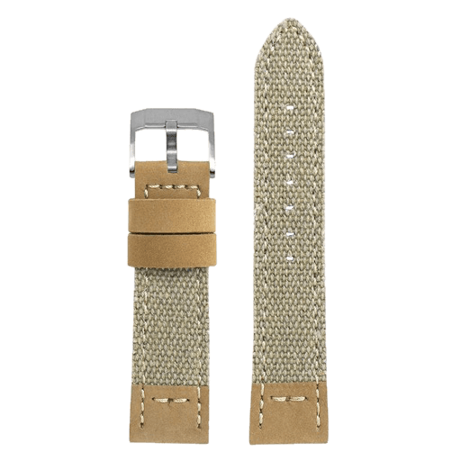DASSARI – Tan Canvas & Leather