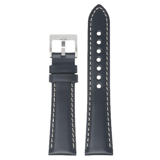 StrapsCo Black Vintage Padded Leather