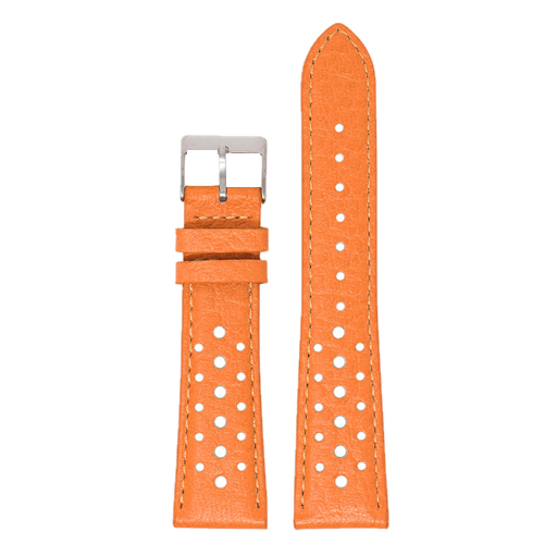 Orange Perforated Leather Rally