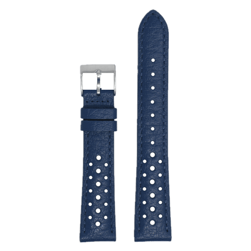 DASSARI Navy Perforated Leather Rally