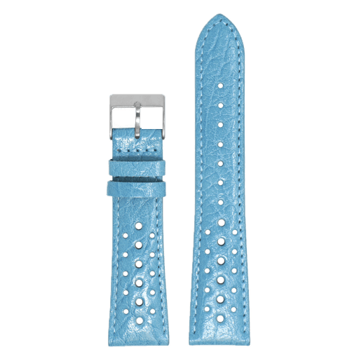 DASSARI Light Blue Perforated Leather Rally
