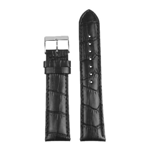 Black Crocodile Embossed