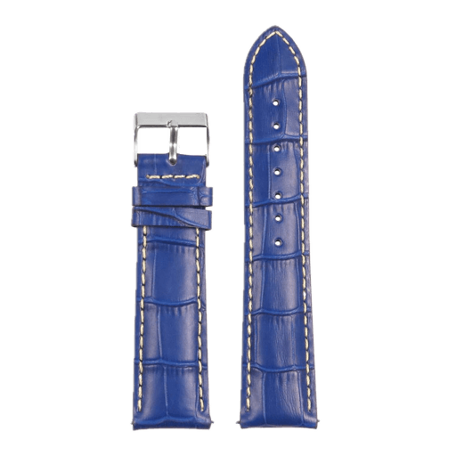 StrapsCo – Blue Crocodile Embossed