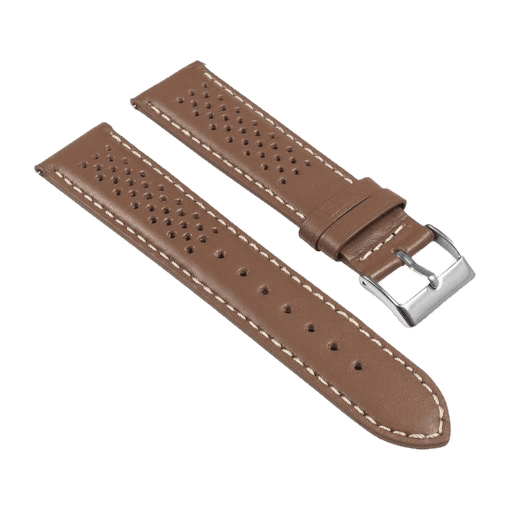 Perforated Leather Rally (Tan Stitching)
