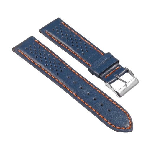 StrapsCo – Perforated Leather Rally (Orange Stitching)