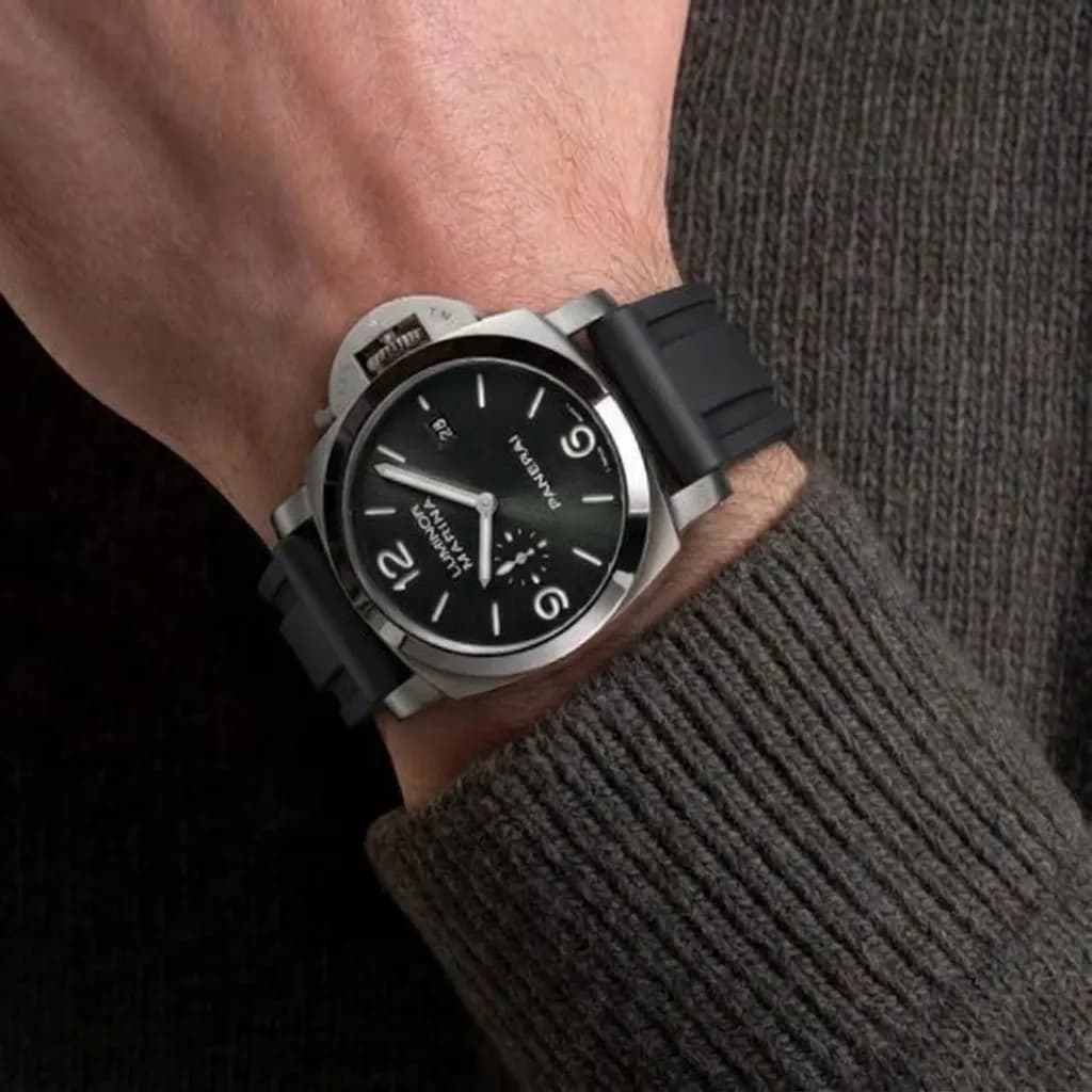 Panerai Luminor Marina on Smooth FKM Rubber strap