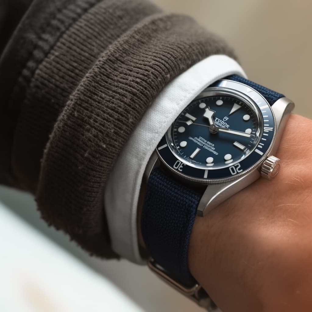 Navy Blue Textured Sailcloth