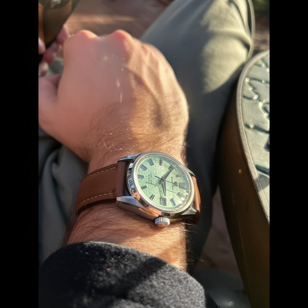 Grand Seiko SLGH021 Genbi Valley on Barenia® Leather strap
