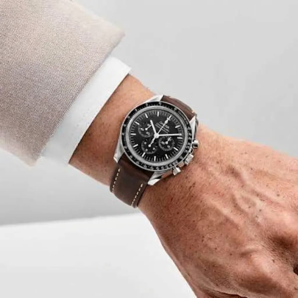 Omega Speedmaster Professional Moonwatch on Weathered Brown Leather strap