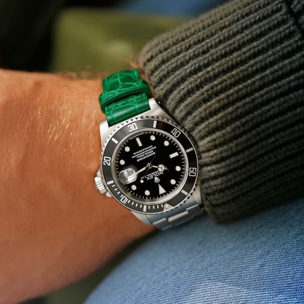 Glossy Emerald Crocodile Signature