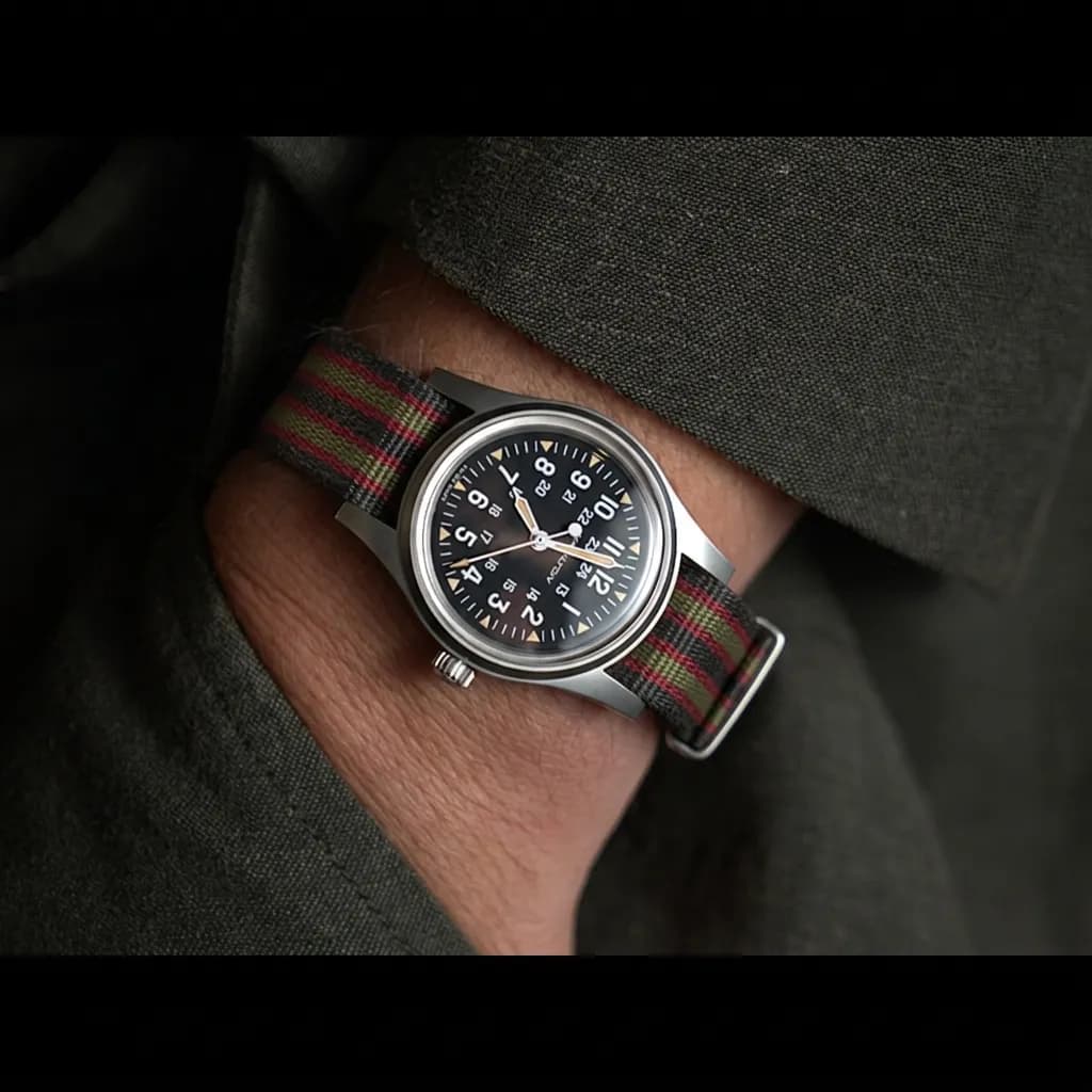 Hamilton Khaki Field Automatic on Blue Bond NATO strap