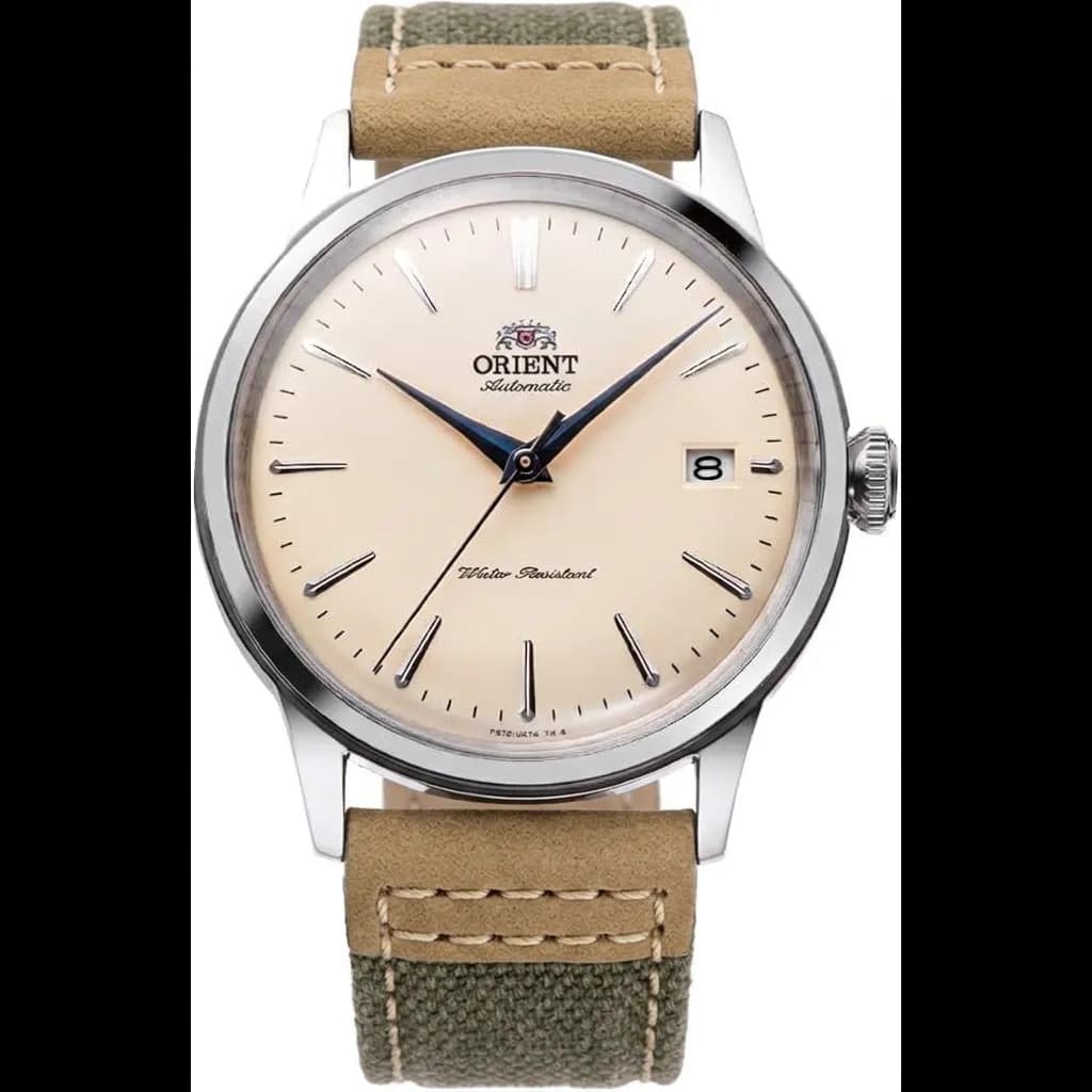 Orient Bambino on Canvas & Leather strap