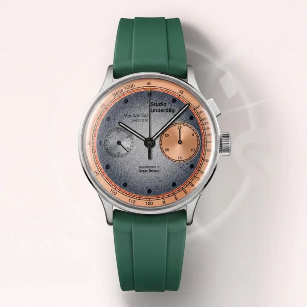 Studio Underd0g 02 Series Mechanical Chronograph on Vintage Alligator strap