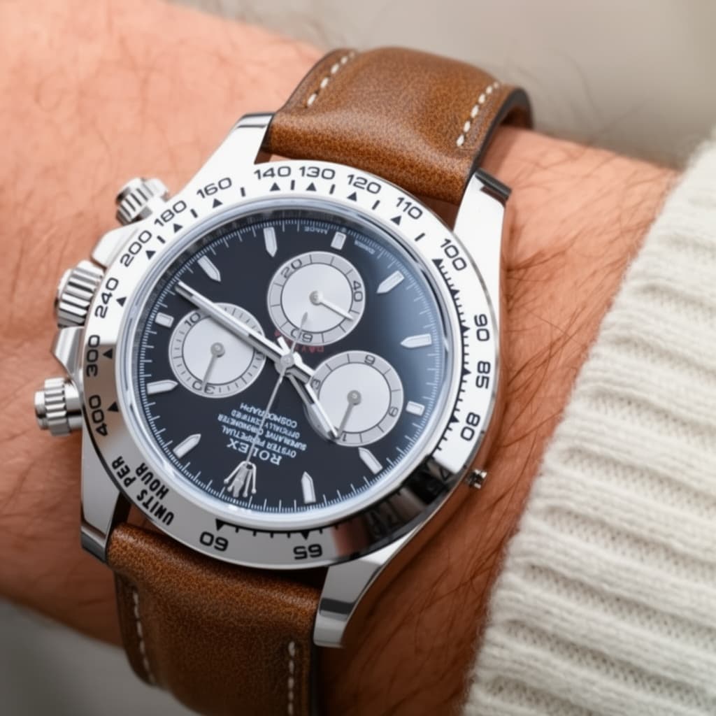 Rolex Daytona on Weathered Brown Leather strap
