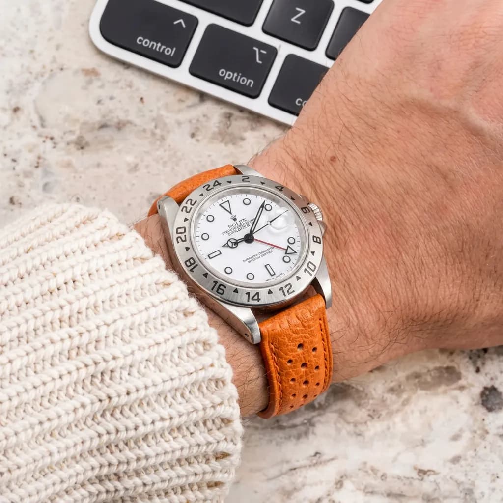 Rolex Explorer II on Perforated Leather Rally strap