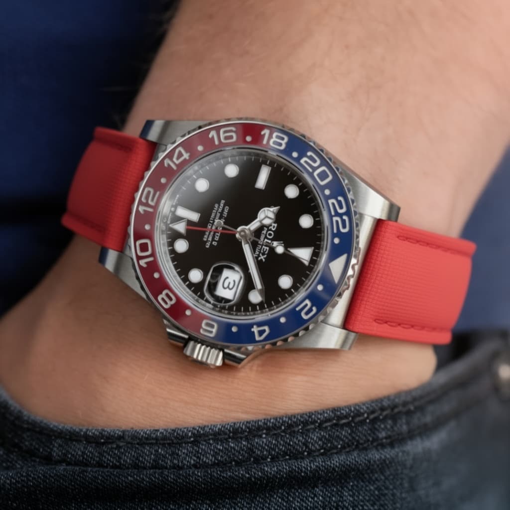 Rolex GMT-Master II on HydroFlex Sailcloth - Blood Moon