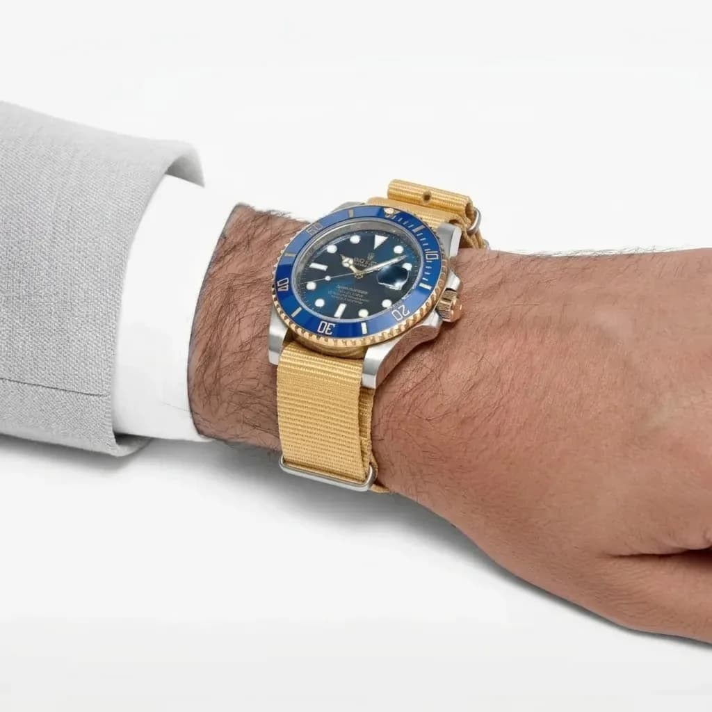 Rolex Submariner Date on US-Made Military - Straw