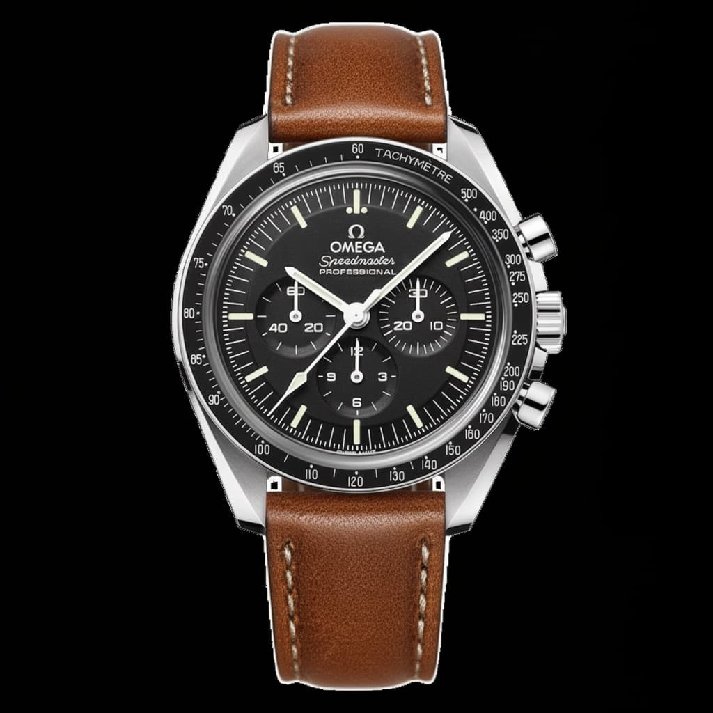 Omega Speedmaster on Weathered Brown Leather strap