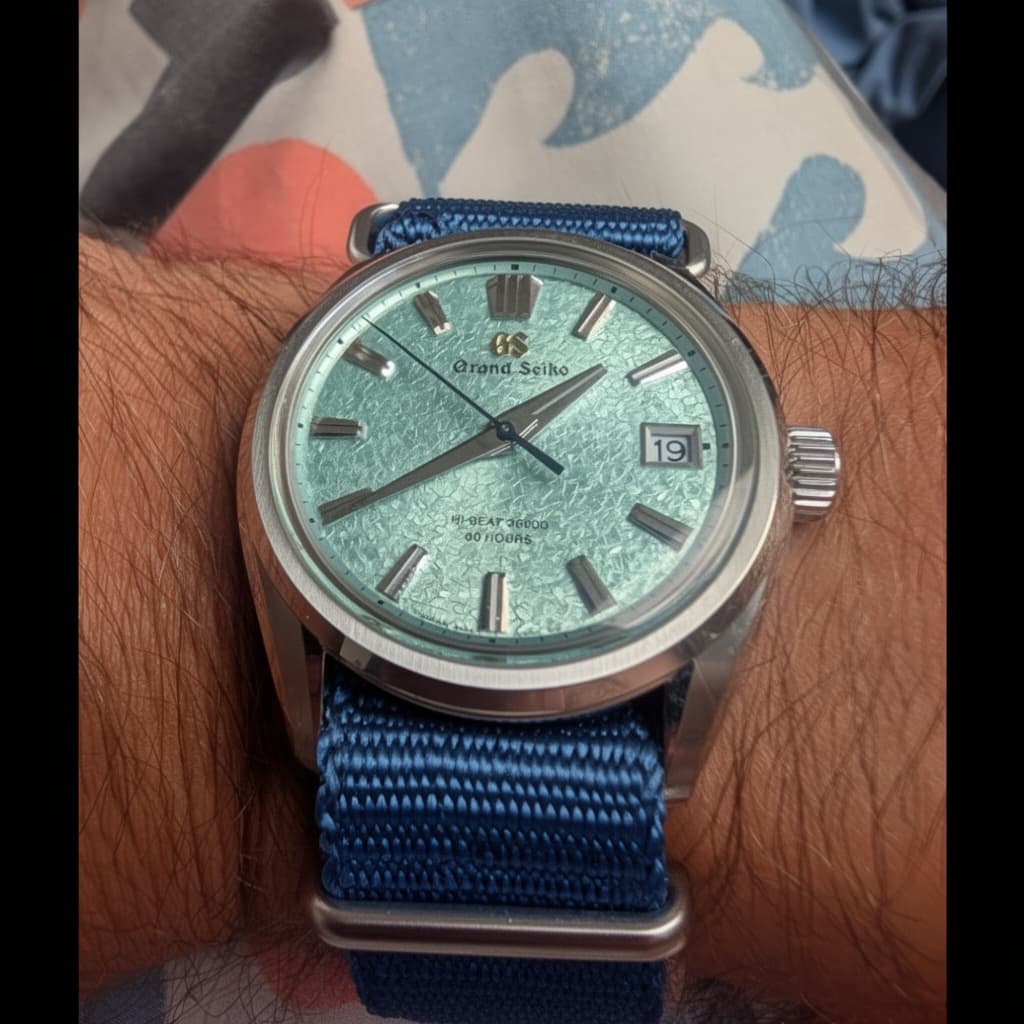 Grand Seiko SLGH021 Genbi Valley on US-Made Military - Denim strap