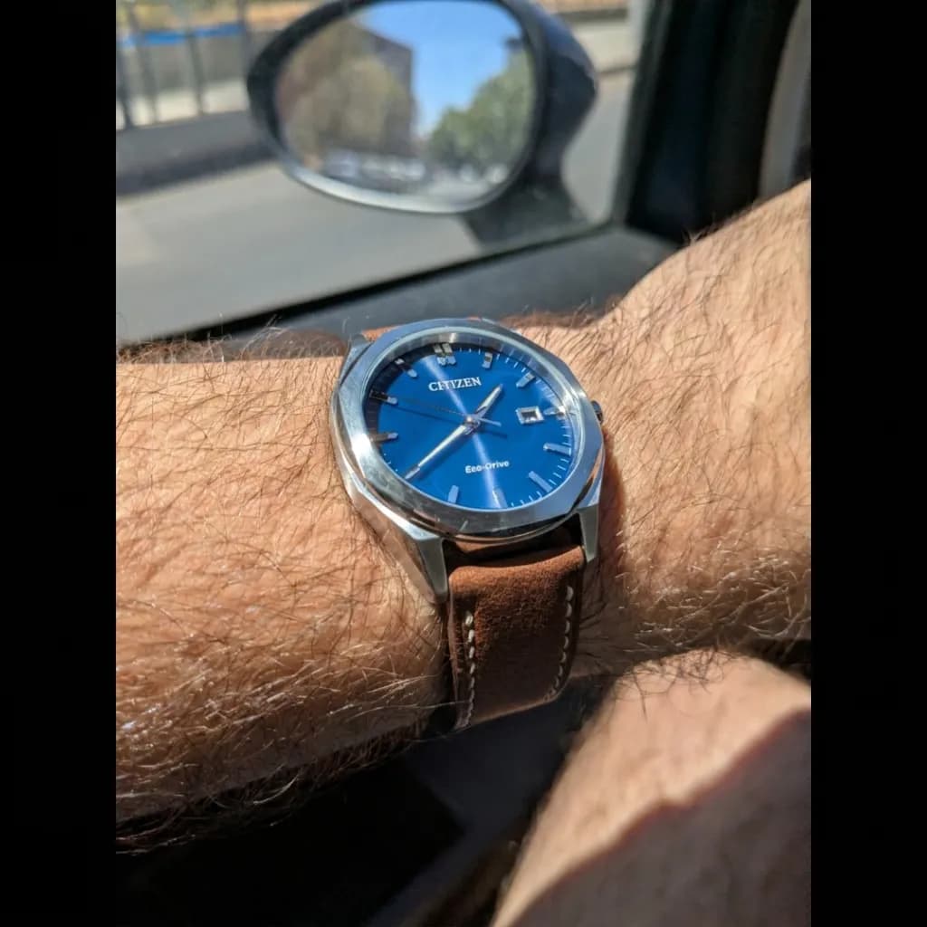 Citizen Eco-Drive Corso on Brown Waxy Slim