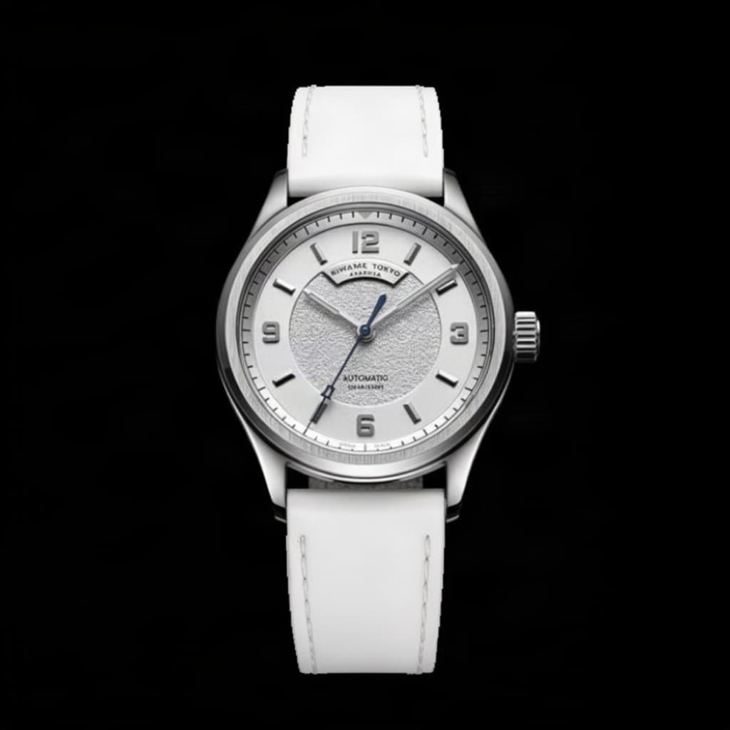 Kiwame Tokyo Asakusa on White Crocodile Embossed strap