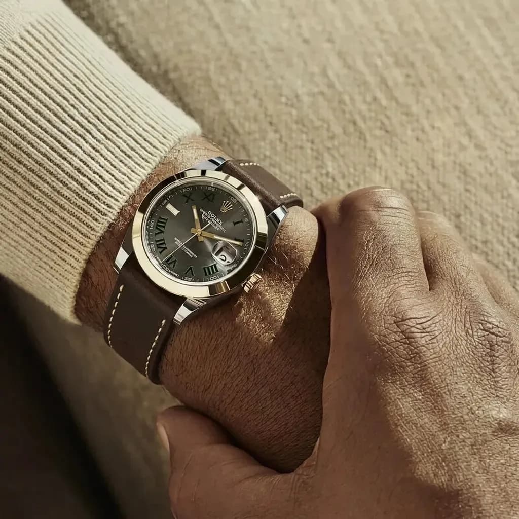 Rolex Datejust on Vintage Leather strap