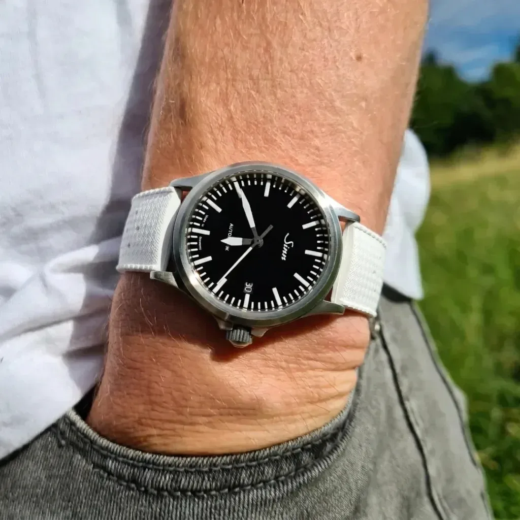 Sinn 556 on White Tropical Style FKM Rubber strap