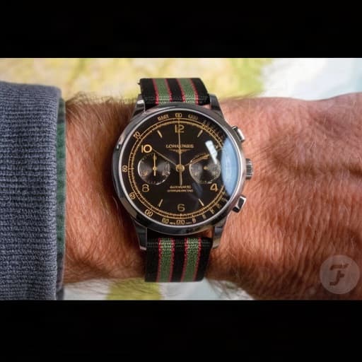 Longines Chronograph on Blue Bond NATO strap