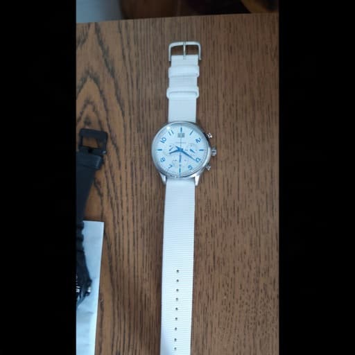 Tissot Chronograph on Navy/White/Red NATO strap