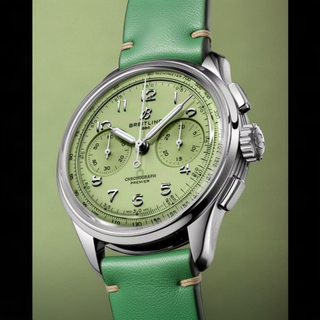 Breitling Premier Chronograph on Model 2 Premium - Clover strap