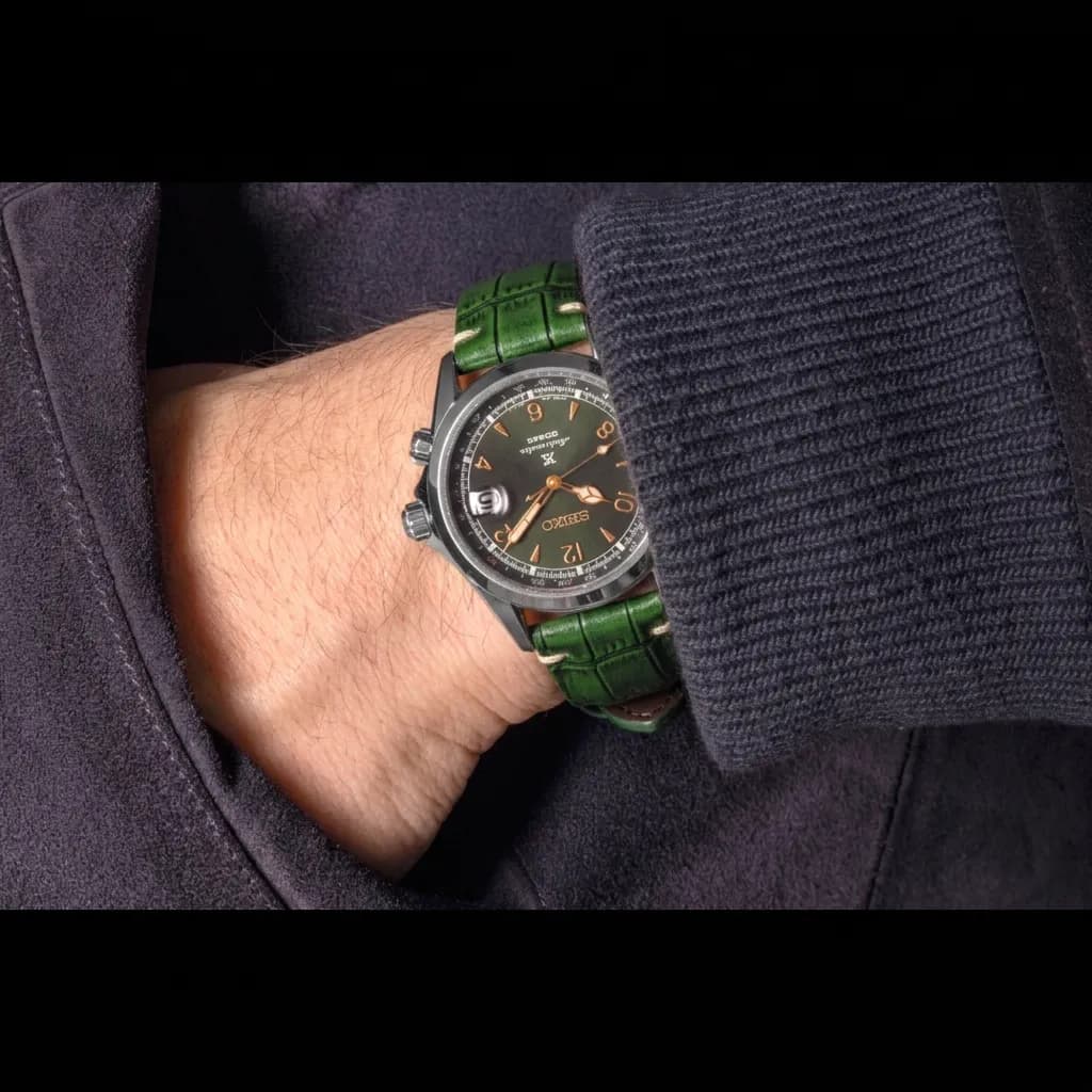 Seiko Prospex Alpinist on Vintage Alligator strap