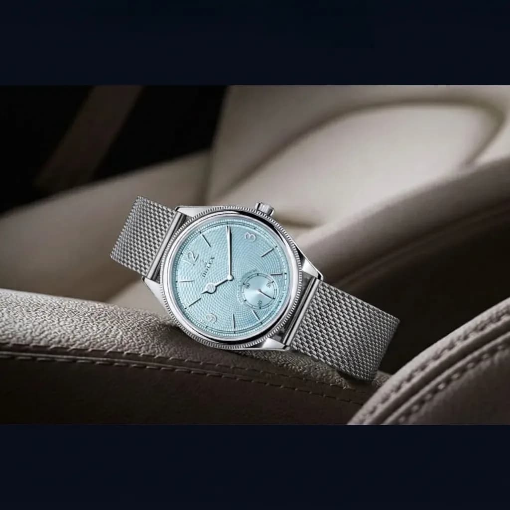 Rolex 1908 on Silver Milanese Mesh